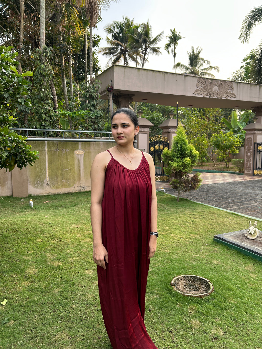 Maroon jumpsuit