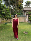 Maroon jumpsuit
