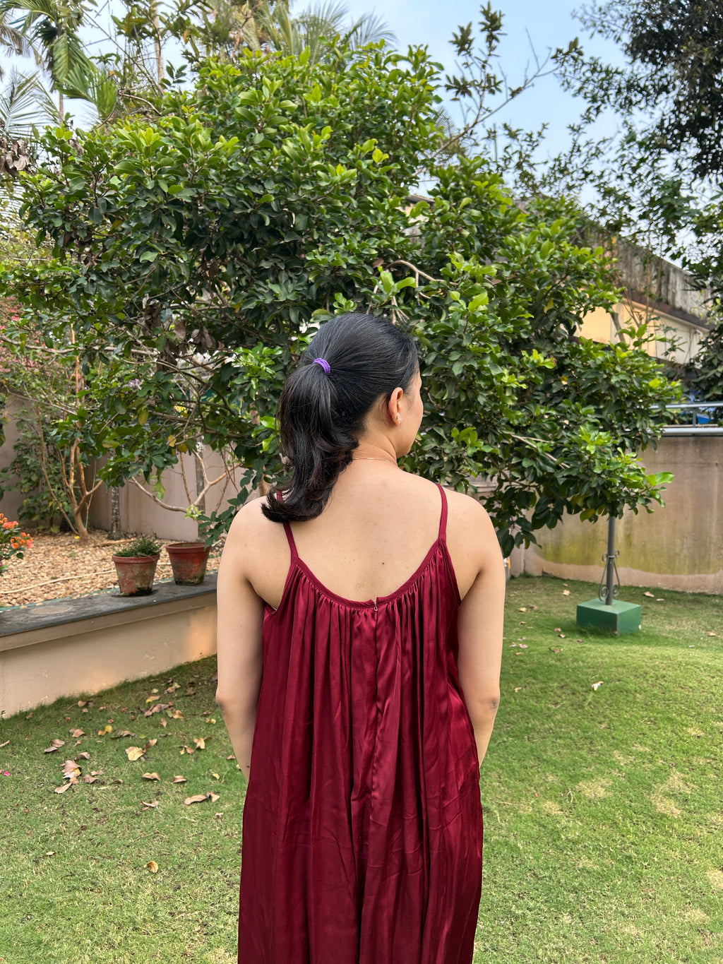 Maroon jumpsuit