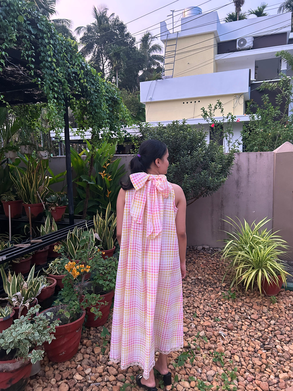 Checkered Bow dress