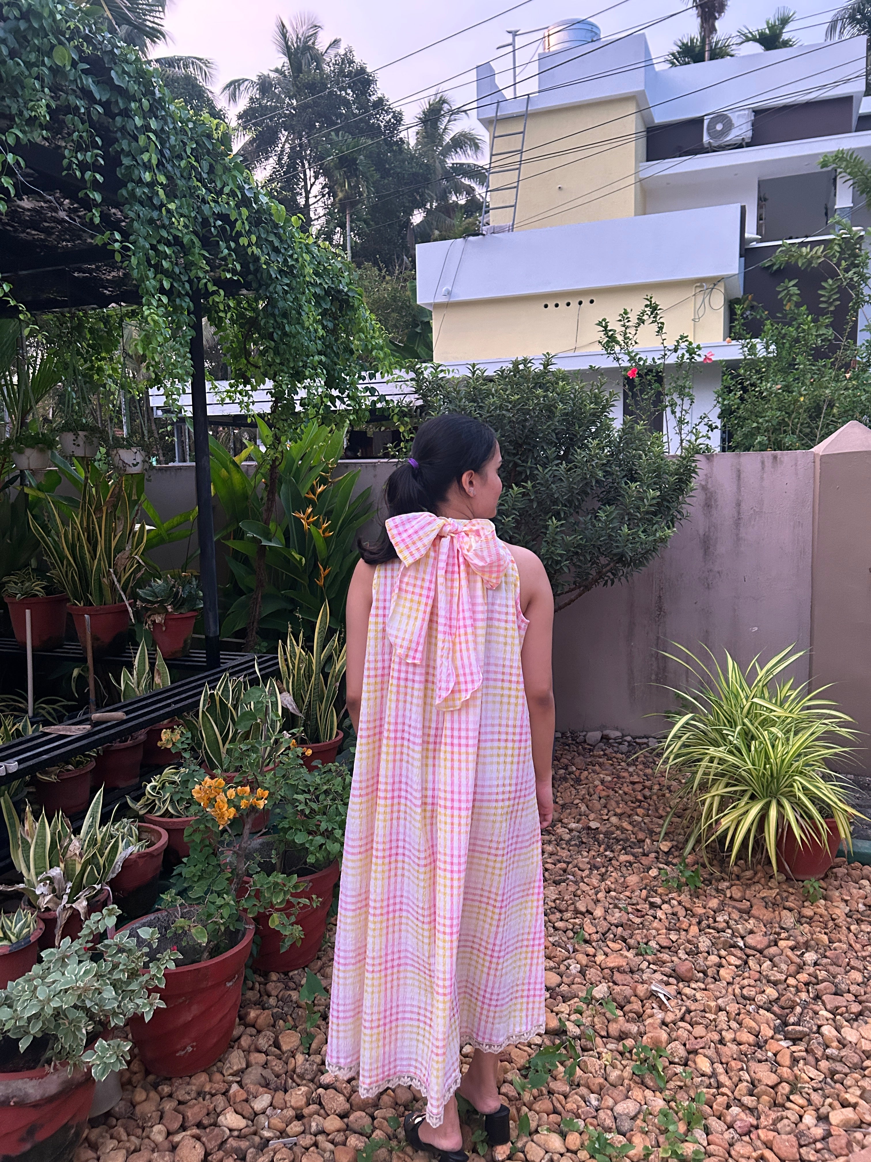 Checkered Bow dress